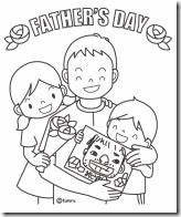 父の日の塗り絵素材
