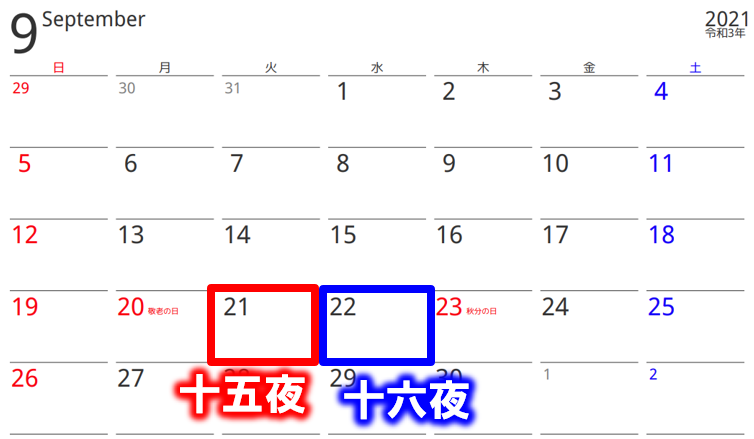 2021年 十五夜 中秋の名月 とはいつなのか 意味や読み方についても解説 明日のネタ帳